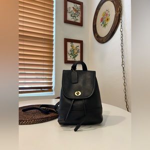 Vintage leather coach backpack